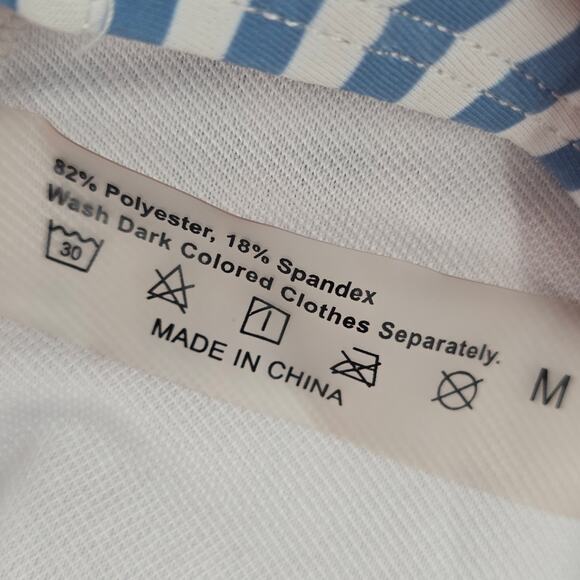 Blue White Stripe Bikini High Waisted Bottom Swimwear Medium - Picture 3 of 3